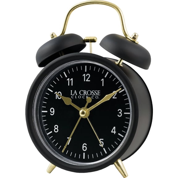 La Crosse Technology La Crosse Clock Co. Black Twin Bell Alarm Clock - Pack of 8