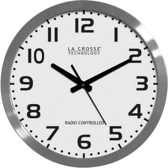 La Crosse Technology La Crosse Technology 16" Brushed-metal Atomic Wall Clock
