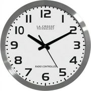 La Crosse Technology La Crosse Technology 16 Brushed-metal Atomic Wall Clock