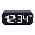 thumbnail image 1 of La Crosse Technology Navy Blue Insta-Set Digital LED Alarm Clock with Bluetooth Technology, 617-714BL-INT, 1 of 6