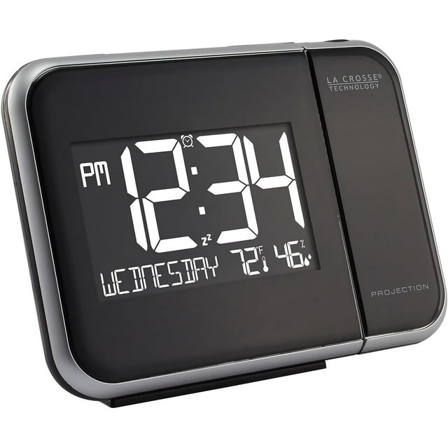 La Crosse Technology Projection Alarm Clock with Indoor Temperature and