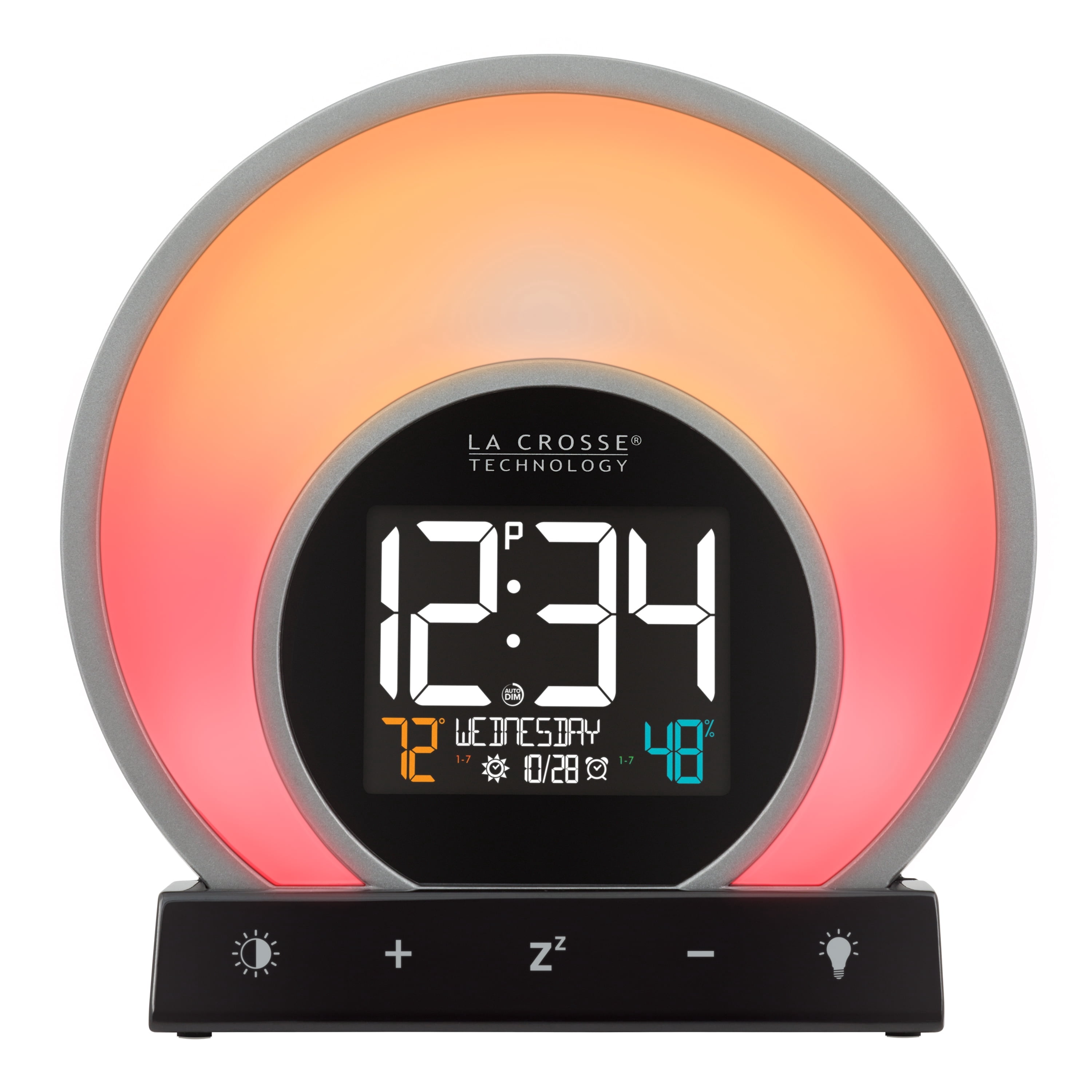 La Crosse Technology Soluna Black Digital Sunrise Alarm Clock with USB, C79141