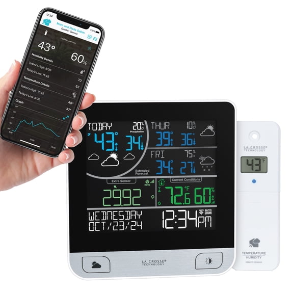 La Crosse Technology Wi-Fi Multi-Day Forecast Digital Weather Station,V15-TH