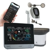 La Crosse Technology Complete Personal Remote Monitoring Wi-Fi Weather Station, Indoor/Outdoor Temperature and Humidity, Rainfall Data, Barometer - Black, V61