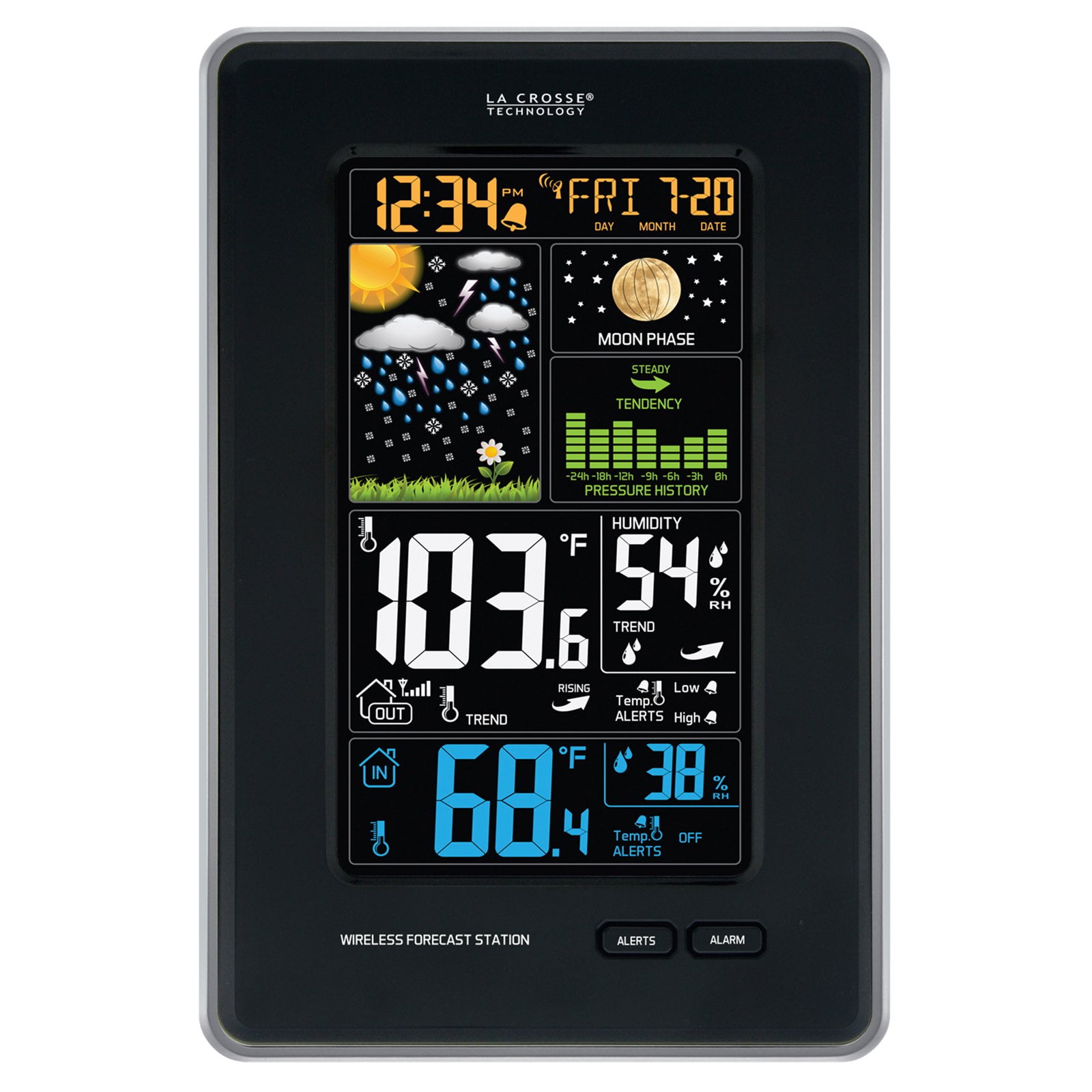 La Crosse Technology Color Weather Station with Temperature Alerts, 1 each, 308-1425B