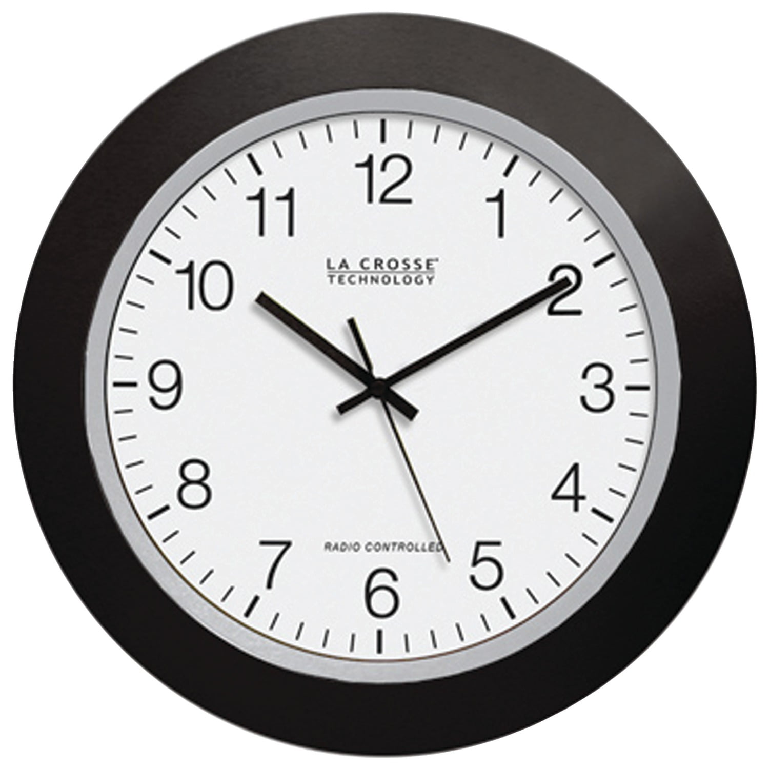 La Crosse Technology WT3129B 12 Inch Atomic Analog Wall Clock Black