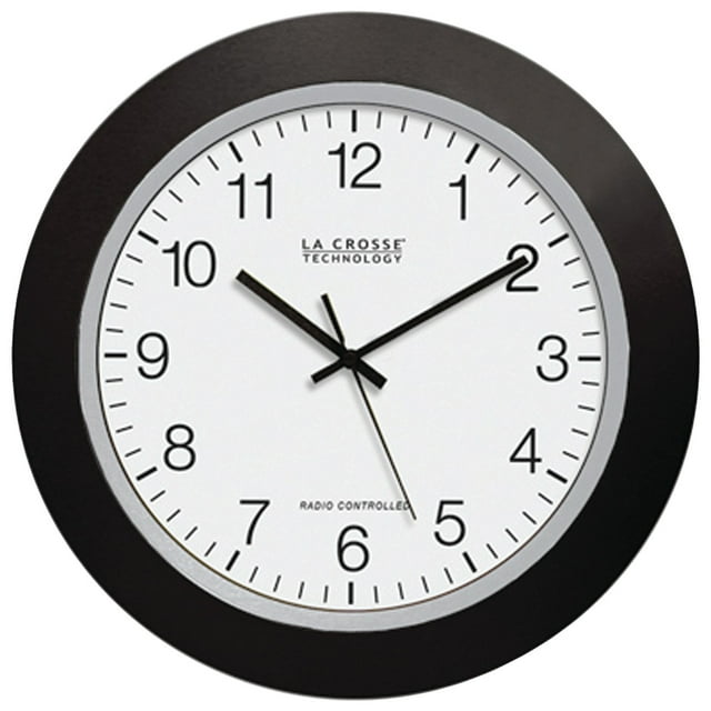 La Crosse Technology Wt 3129b 12 Inch Atomic Analog Wall Clock Black