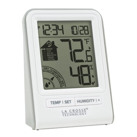 La Crosse Technology White Indoor Climate Data Logger Weather Station, 302-1409BW-W-Int