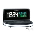 thumbnail interactive-video image 1 of La Crosse Technology 617-148V2 Black Wireless Charging Alarm Clock with Glowing LED Base, 1 of 14