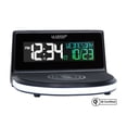 thumbnail image 1 of La Crosse Technology 617-148V2 Black Wireless Charging Alarm Clock with Glowing LED Base, 1 of 12
