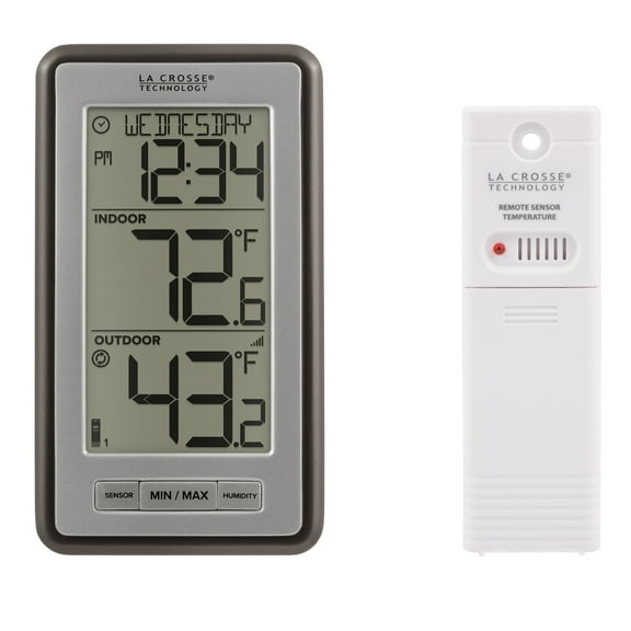 La Crosse Technology Wireless Digital Thermometer with Indoor Humidity, WS-9160U-IT