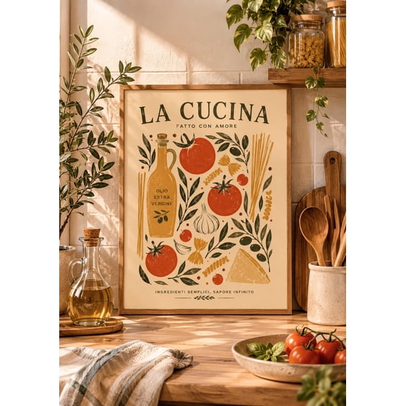 La Cucina Italian Kitchen Wall Art Print