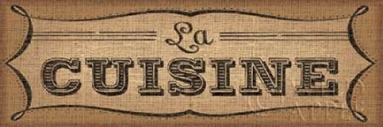 La Cuisine Burlap II Canvas Art - Pela Studio (12 x 36)
