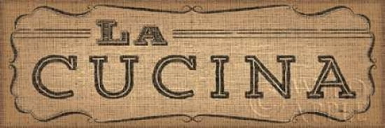 La Cuisine Burlap III Canvas Art - Pela Studio (8 x 24)
