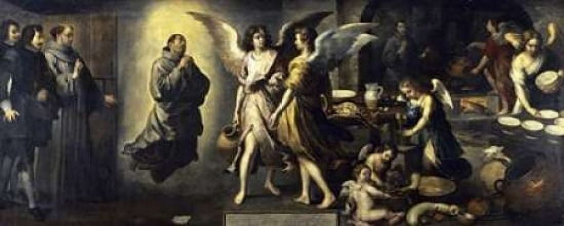 La Cuisine Des Anges Canvas Art - Bartolome Esteban Murillo (24 x 48)