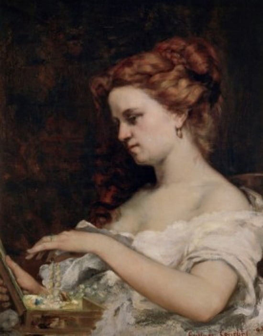 La Dame Aux Bijoux Woman With Jewels 1867 Gustave Courbet (1819-1877 French) Musee des Beaux-Arts Caen France Canvas Art - Gustave Courbet (18 x 24)