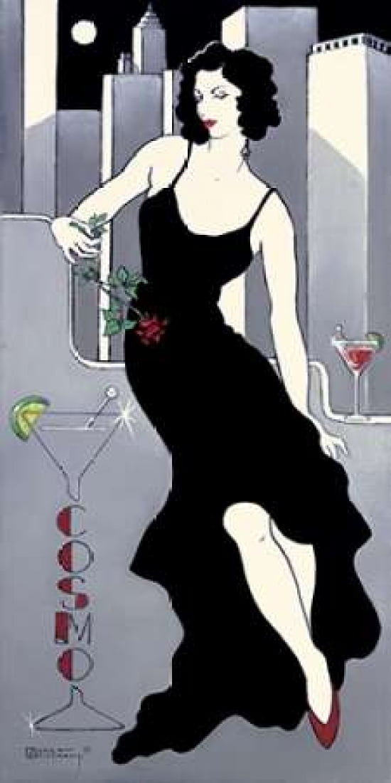 La Dame En Noire Canvas Art - Janet Kruskamp (10 x 20)