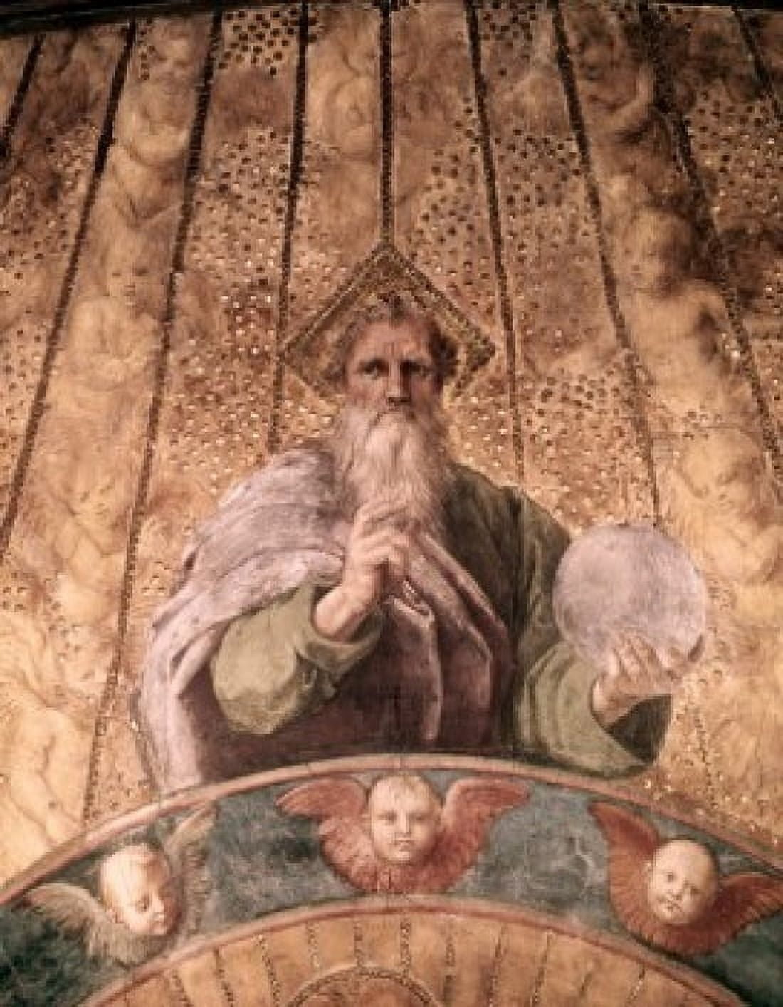 La Disputa - Detail (the Creator) 1510-11 Raphael (1483-1520 Italian) Fresco Stanza della Segnatura Palazzi PontificiVatican City Canvas Art - Raphael (18 x 24)