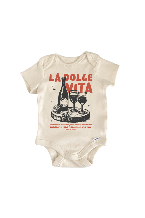 La Dolce Italian Wine Newborn Baby Bodysuit