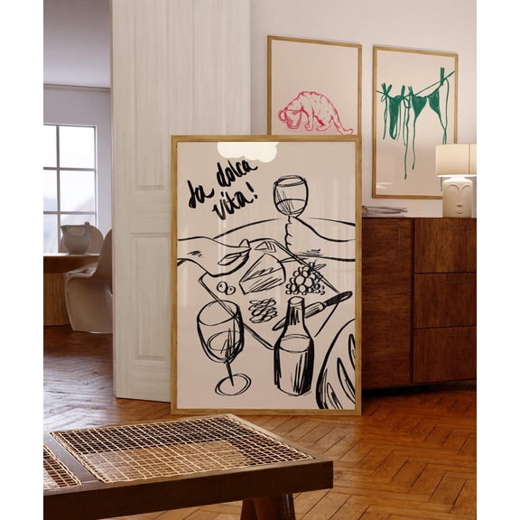 La Dolce Vita Art Italian Summer Kitchen Decorative Design Accent Display Wall Art