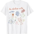 thumbnail image 1 of La Dolce Vita Cute Italy Ciao Bella Girl Summer Ocean Style T-Shirt Unisex S-5XL Hot Trending Shirt, Vintage Birthday Gift, 1 of 3