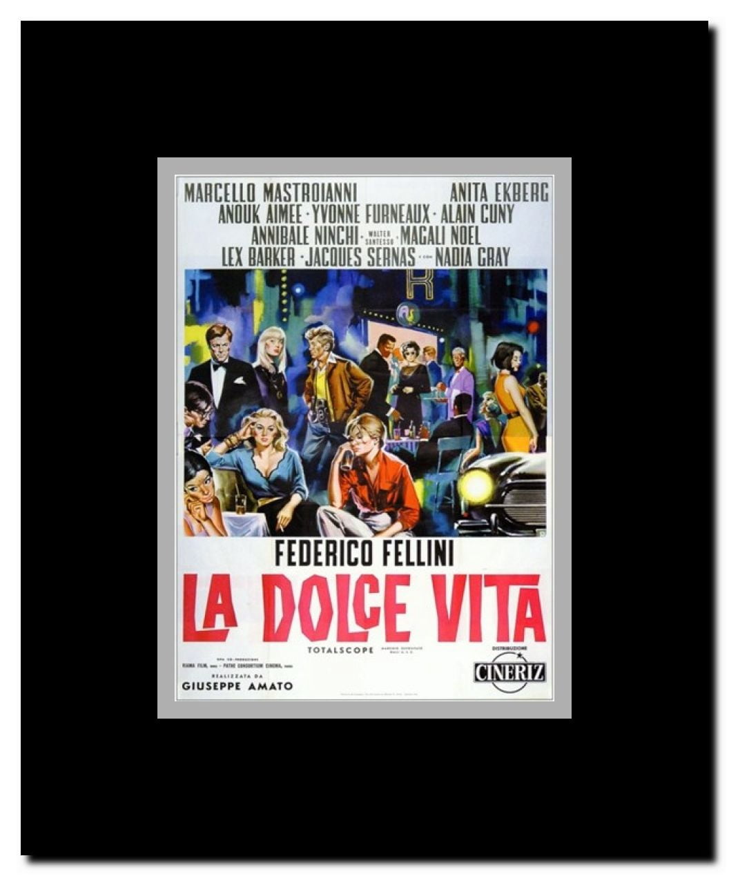 La Dolce Vita Framed Movie Poster