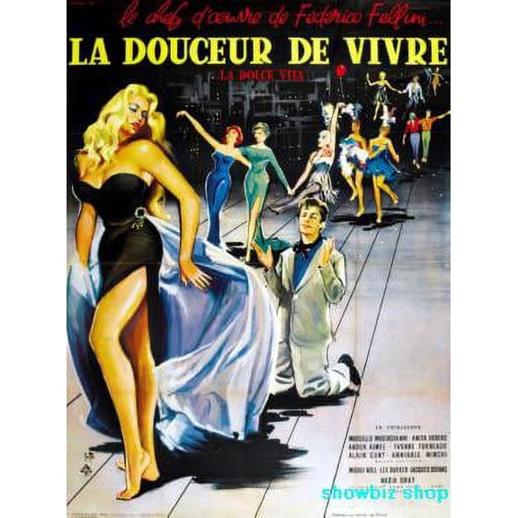 La Dolce Vita Movie poster Metal Sign 8inx 12in Metal Print 8x12 Square Adults Poster Time