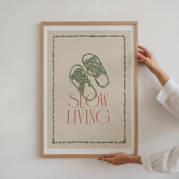 La Dolce Vita Poster Retro Italy Art, Slow Living, Unframed Canvas Size 8x12 F03.1.19l821