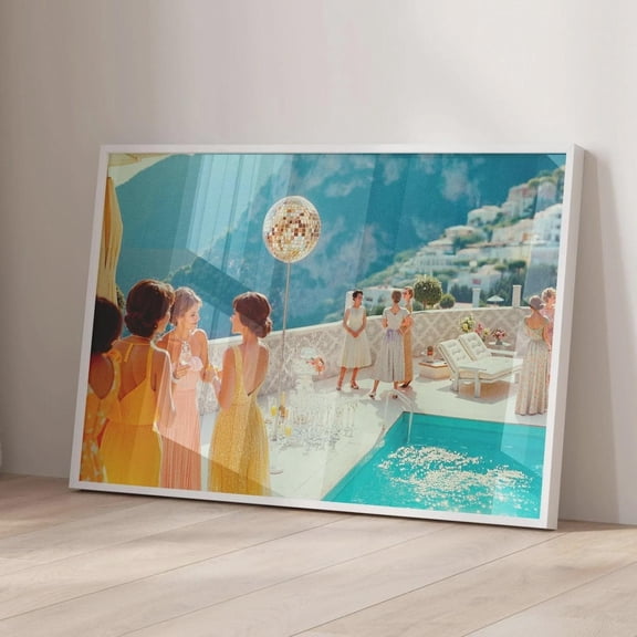 La Dolce Vita Prom In Positano Print, Unframed Paper Poster 8x10in