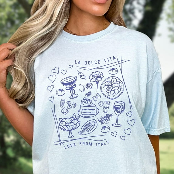 La Dolce Vita Tomato Girl Summer Shirt Tinned Fish Oysters Sardines And Limoncello Italy Inspired Downtown Girl Gift Old Money Tee Unisex S-5XL Hot Trending Shirt, Vintage Birthday Gift