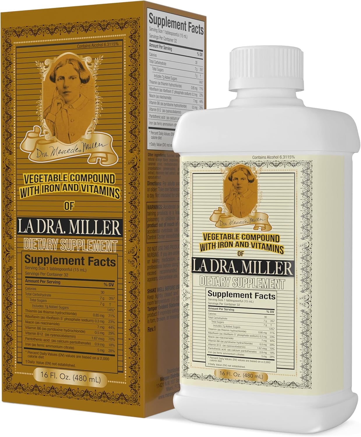 LA DRA. MILLER Energy Support, Boosts Metabolism & Immunity, 16 fl oz, 1 pack