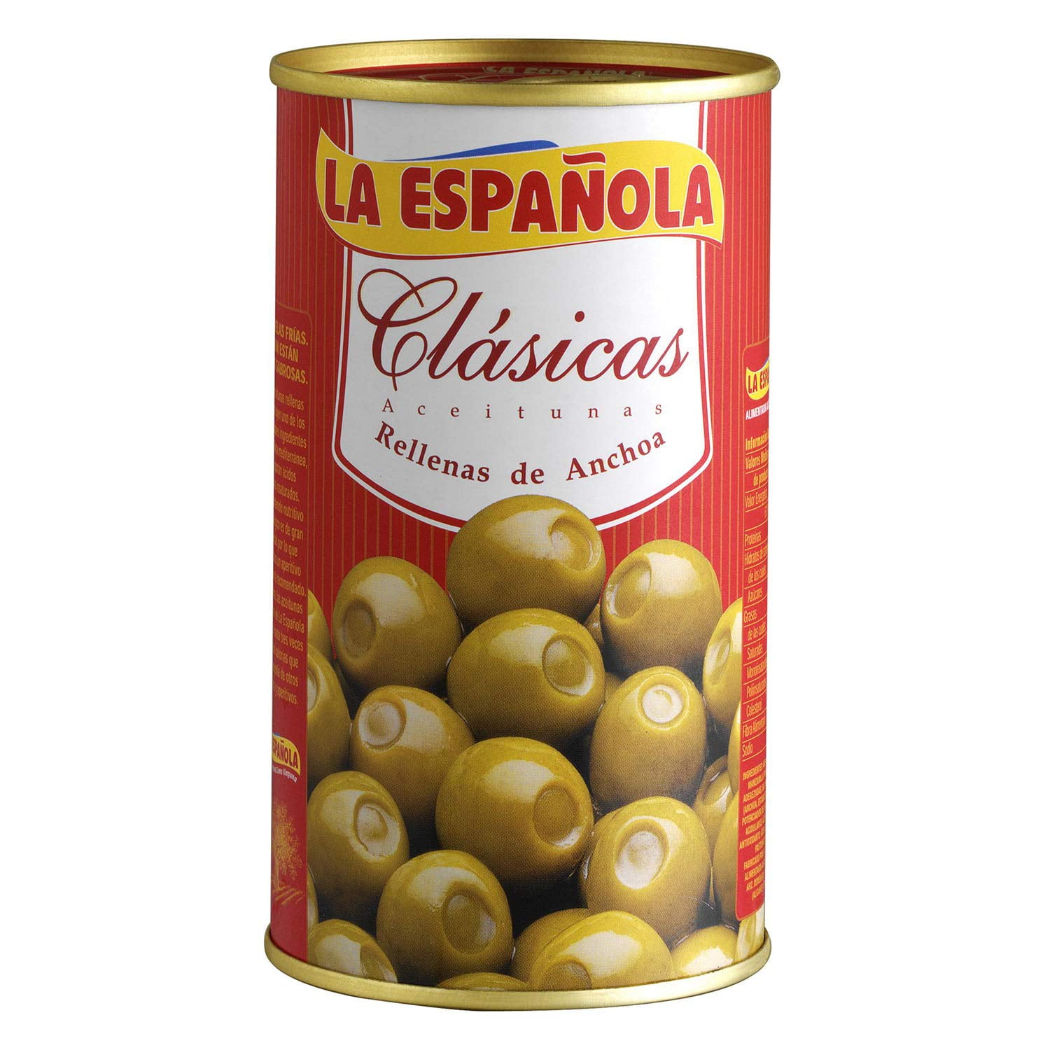 La Espanola. Clasicas Green Olives stuffed with Anchovies. 350g (12