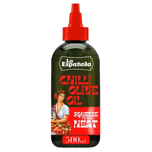 La Espanola Squeezy Chilli Oil 500ml, British Import (Pack of 2)