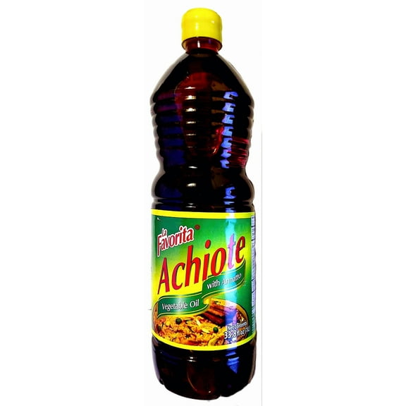 La Favorita Aceite Vegetal con Achiote - Annatto Infused Cooking Oil 16.9oz - Imported from Ecuador