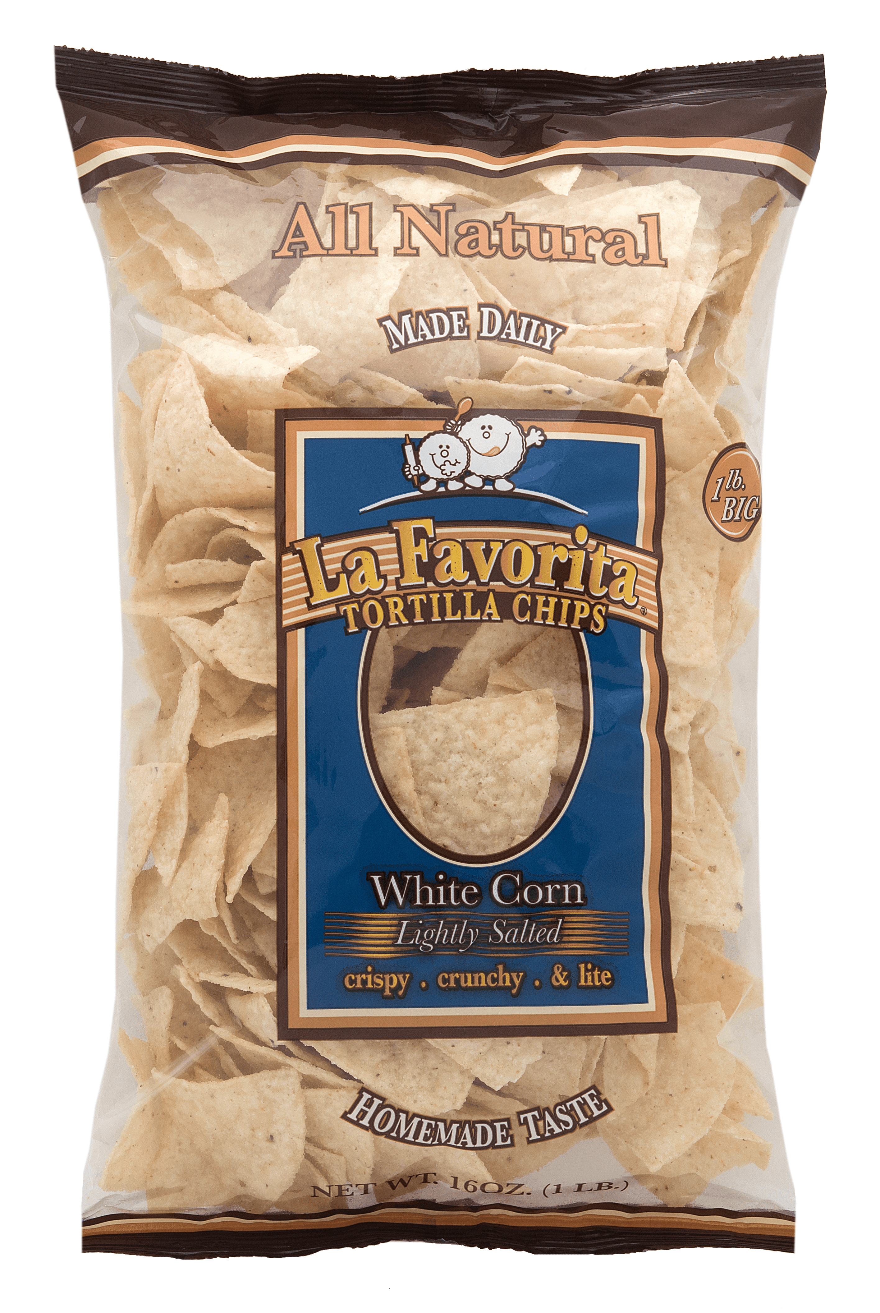 La Favorita All Natural Lightly Salted White Corn Tortilla Chips, 16 Oz.