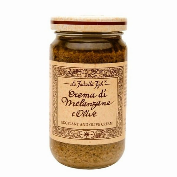 La Favorita Italian Eggplant and Olive cream (Melanzane e Olive) spread 6.2 oz jar