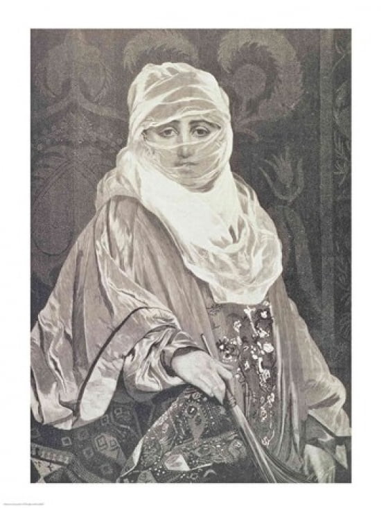 La Favorita- Woman with a Veil Canvas Art - Jean leon Gerome (18 x 24)