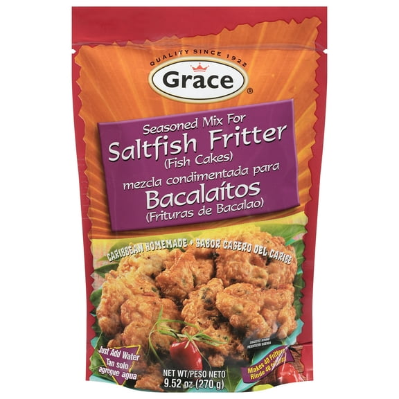 Grace Salt Fish Fritters Mix - Caribbean-Style Coating & Batter with Authentic Texture