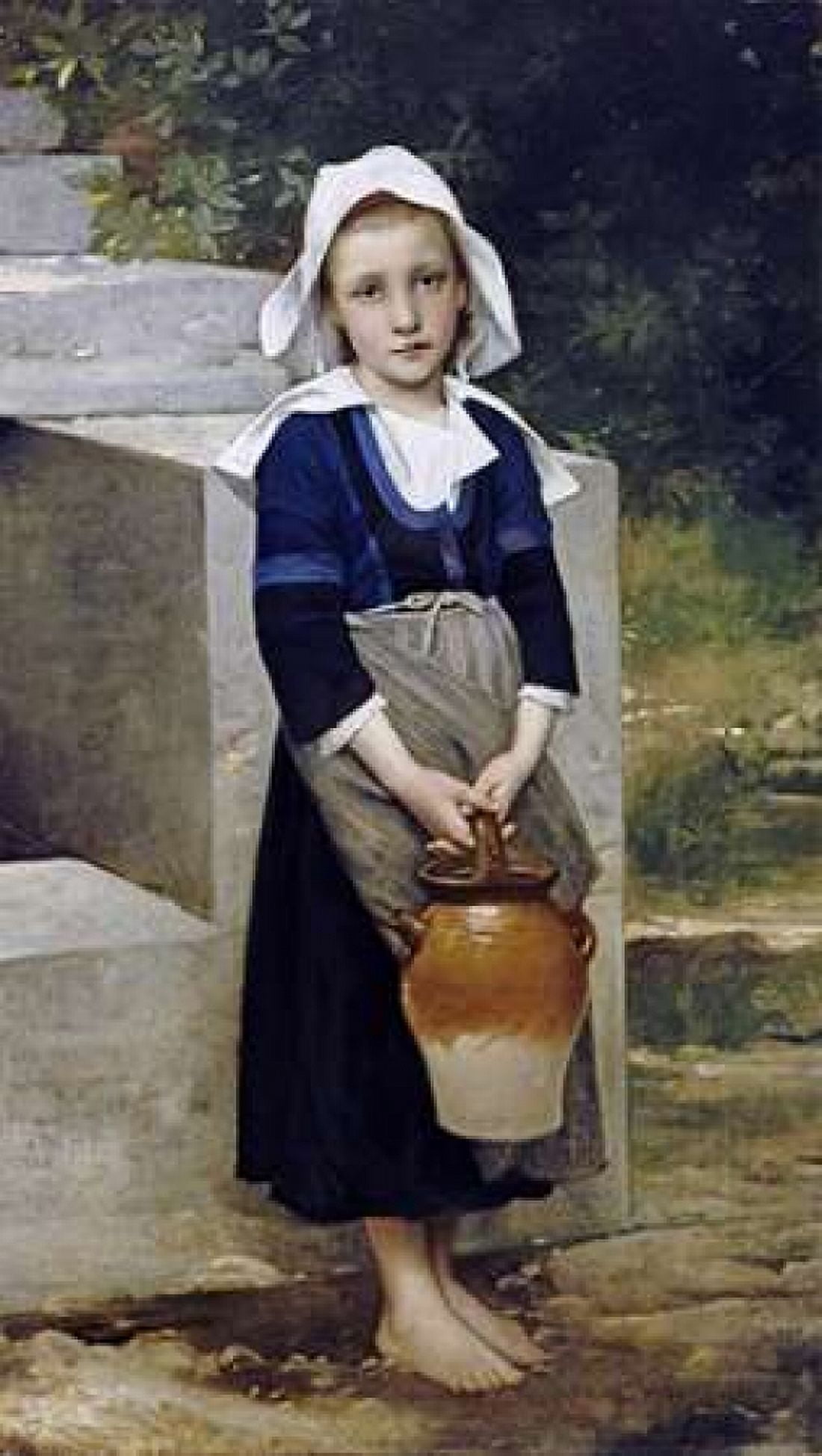 La Fille DEau Canvas Art - William-Adolphe Bouguereau (12 x 18)