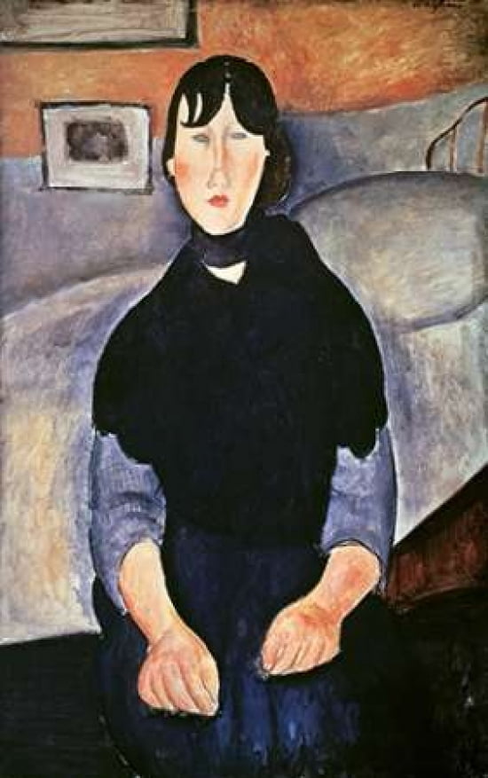 La Fille du Peuple Canvas Art - Amedeo Modigliani (24 x 36)
