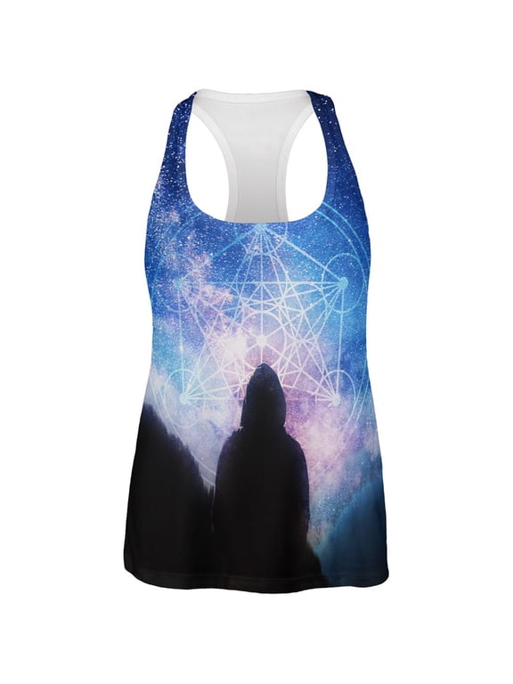 La Fin du Monde Metatron's Cube All Over Womens Work Out Tank Top Multi LG