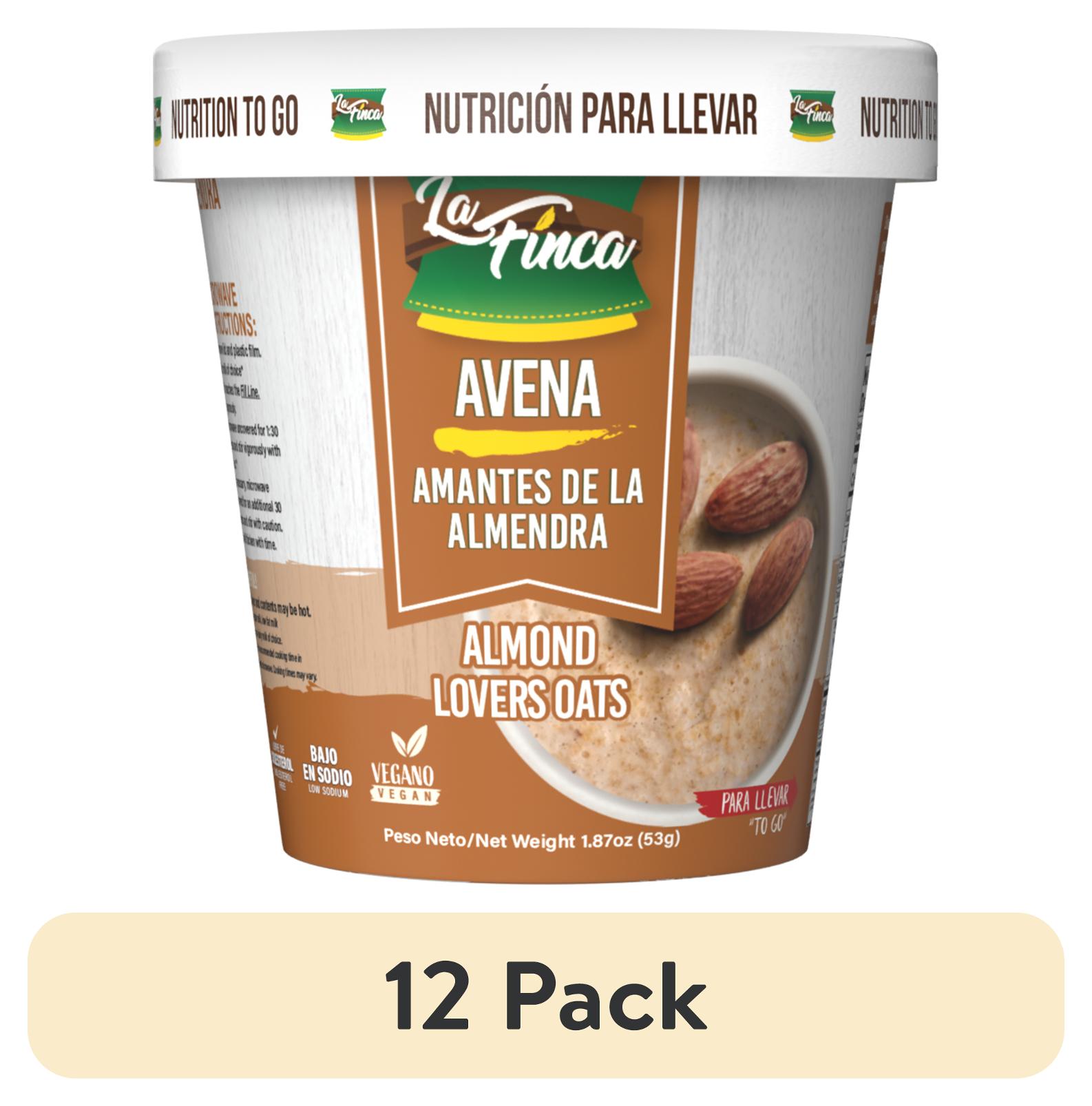 La Finca Almond Lovers Oatmeal, To Go Cup Microwavable cup of Oats with