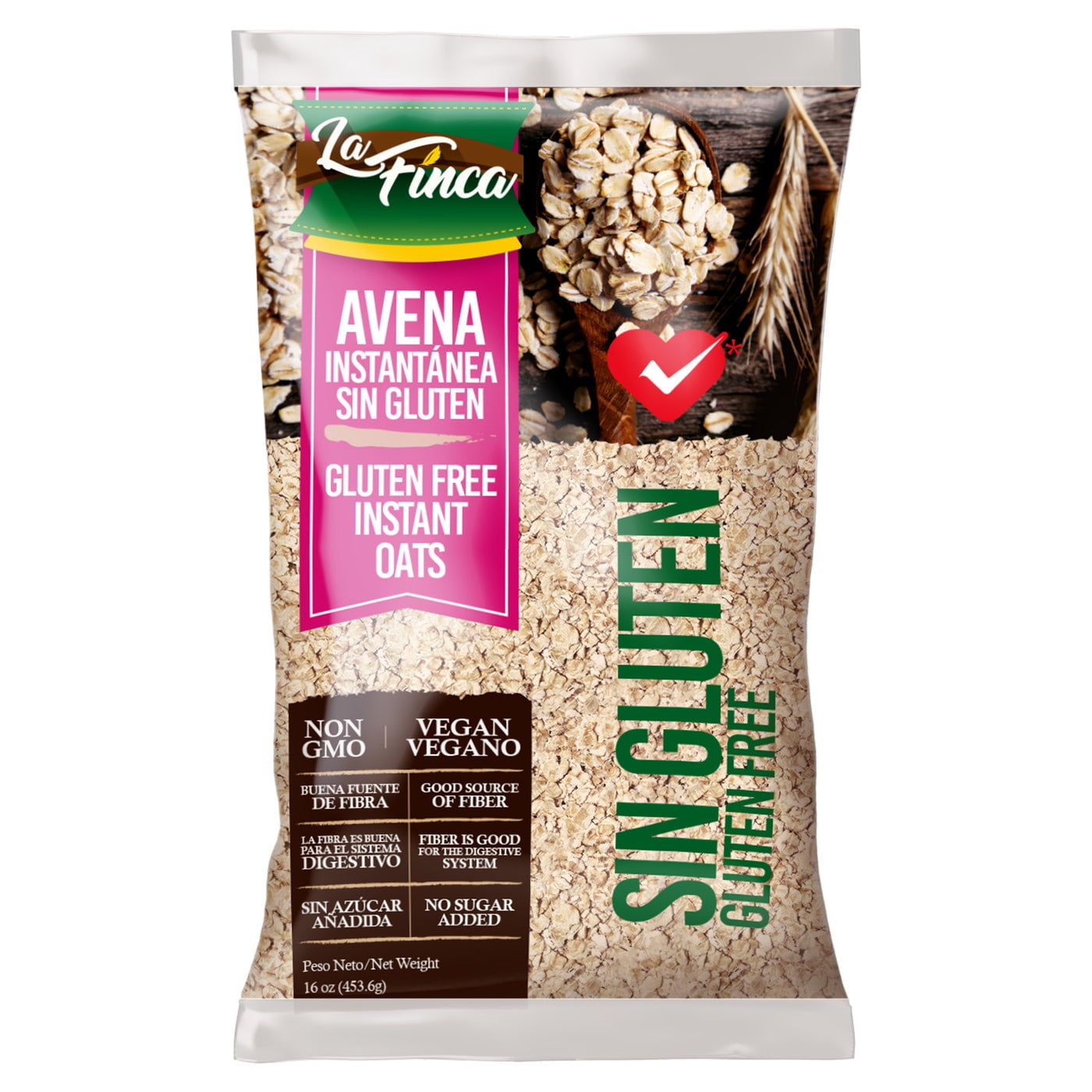 La Finca Gluten Free Instant Oatmeal, 16 oz, Individual Pack