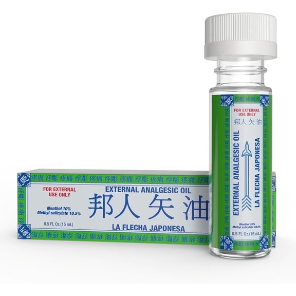 La Flecha Japonesa External Analgesic Oil, Soothing Pain Relief Balm for Sore Muscles, Fast-Acting Analgesic Ointment Alternative, 0.5 fl oz (1 Pack)