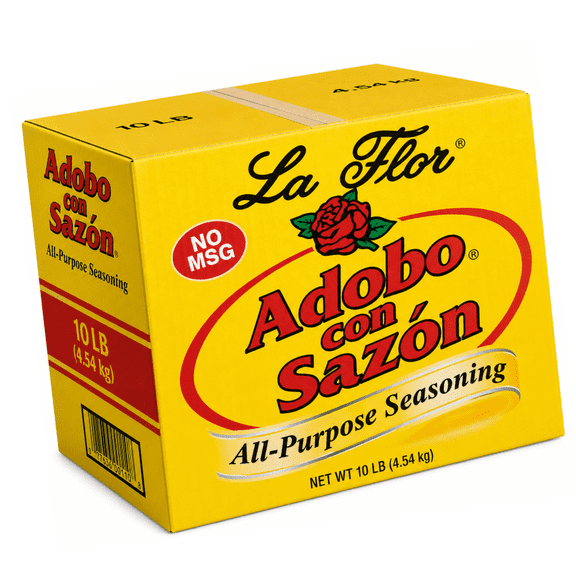 La Flor Adobo with Sazon All-Purpose Seasoning, 10 lb Bulk Food Service Jar, Latin Style Spice Blend