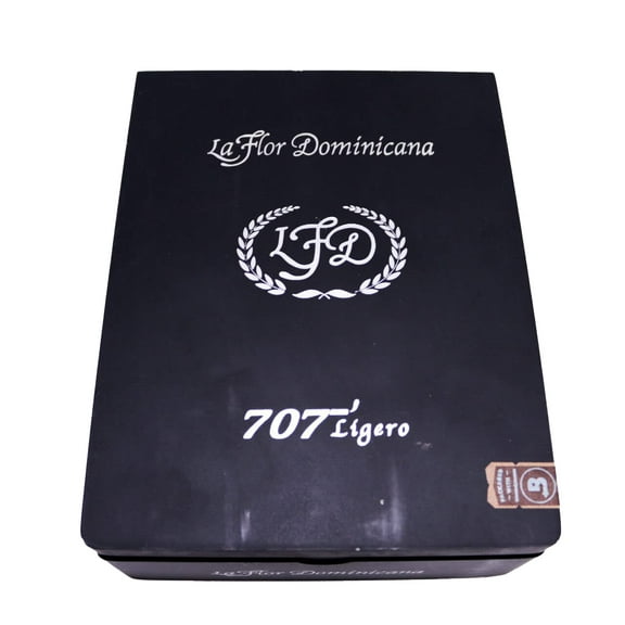 La Flor Dominicana 707 Ligero Empty Wood Cigar Box 7.5" x 5.75" x 2.5"