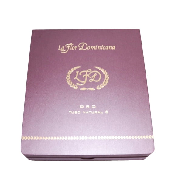 La Flor Dominicana Oro Tubo Natural Empty Wood Cigar Box 7.5" x 6.5" x 1.75"