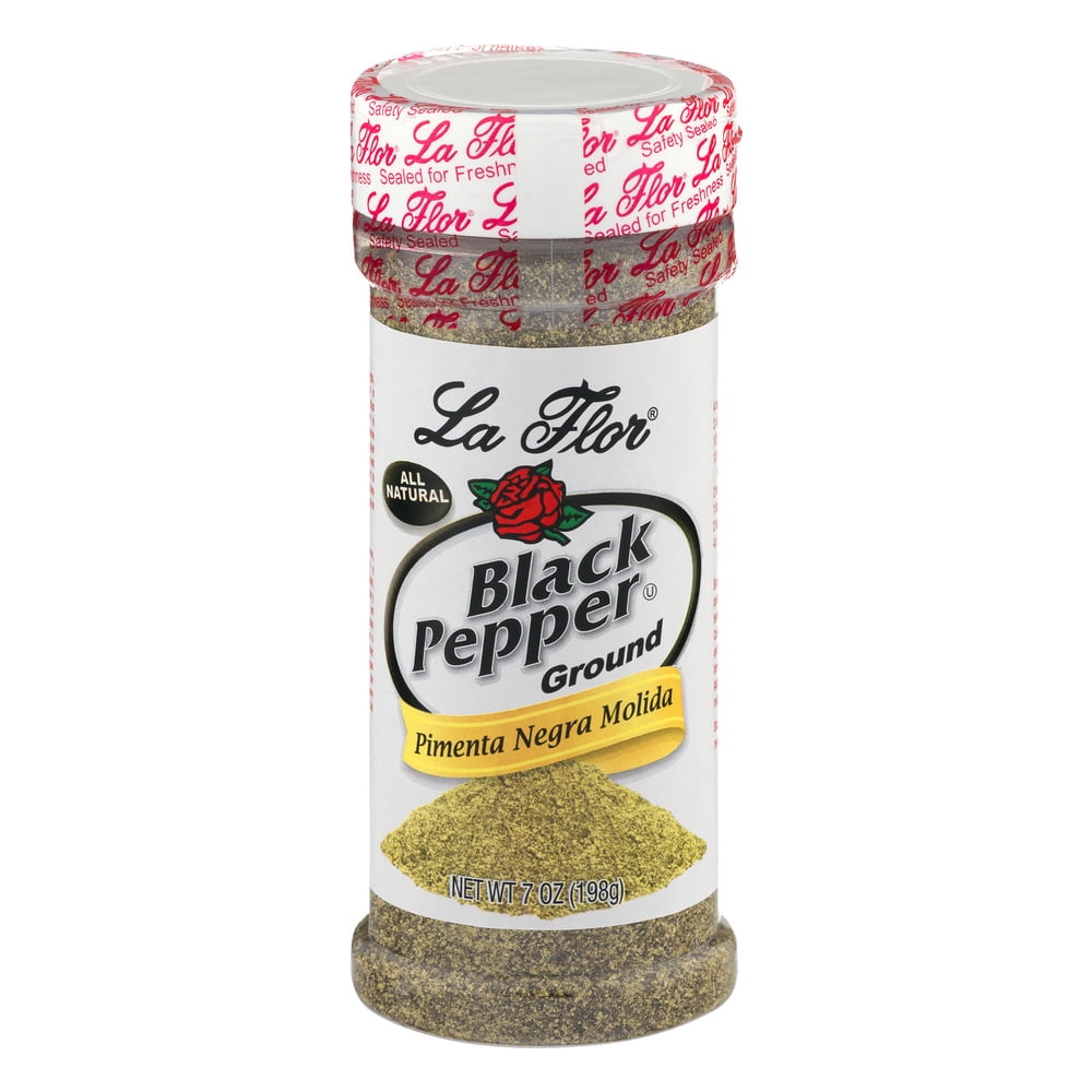 https://i5.walmartimages.com/seo/La-Flor-Ground-Black-Pepper-7-oz_225d0ca6-a3ef-427d-85b3-39caf74db85b_1.bee2e2f8b0a8908b8fc9e46da2f50d6b.jpeg