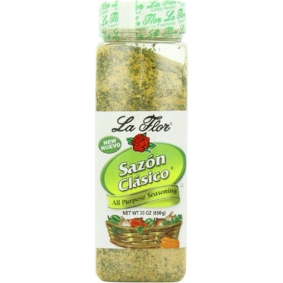 La Flor Sazon Classico Seasoning, 30 oz Plastic Jar, Authentic Latin All-Purpose Spice Blend