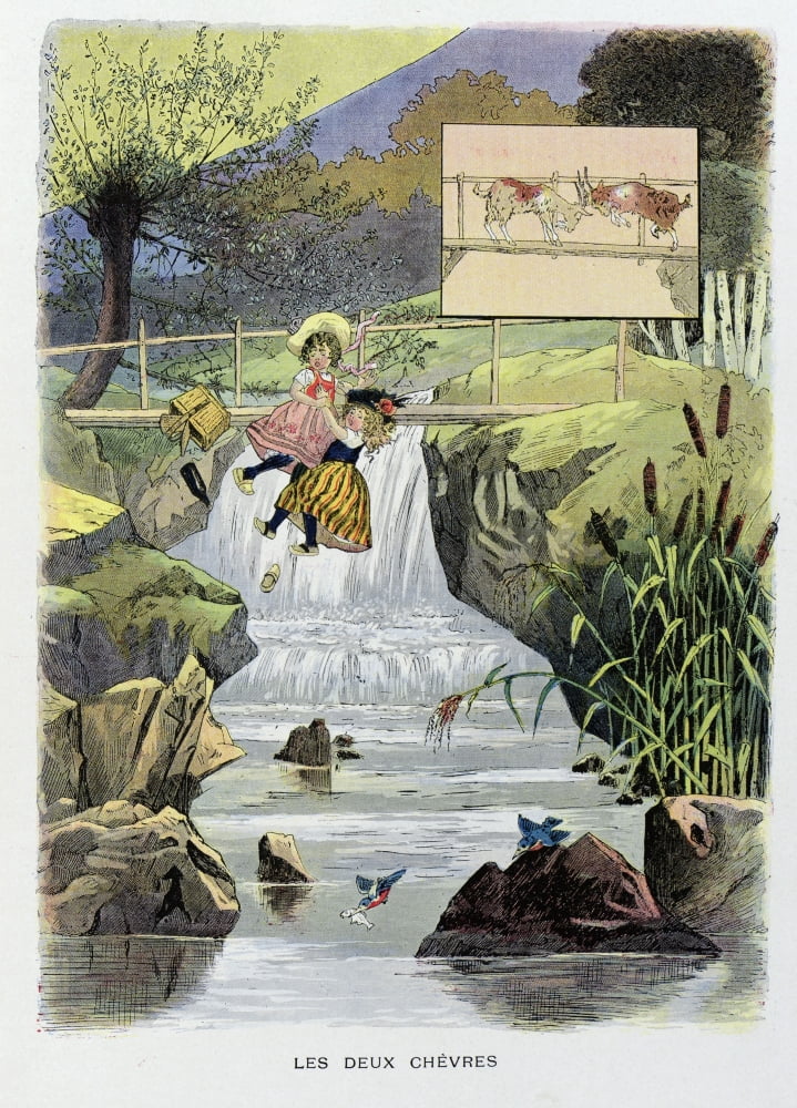 La FontaineS Fables The Two Goats Canvas Art - (18 x 24)